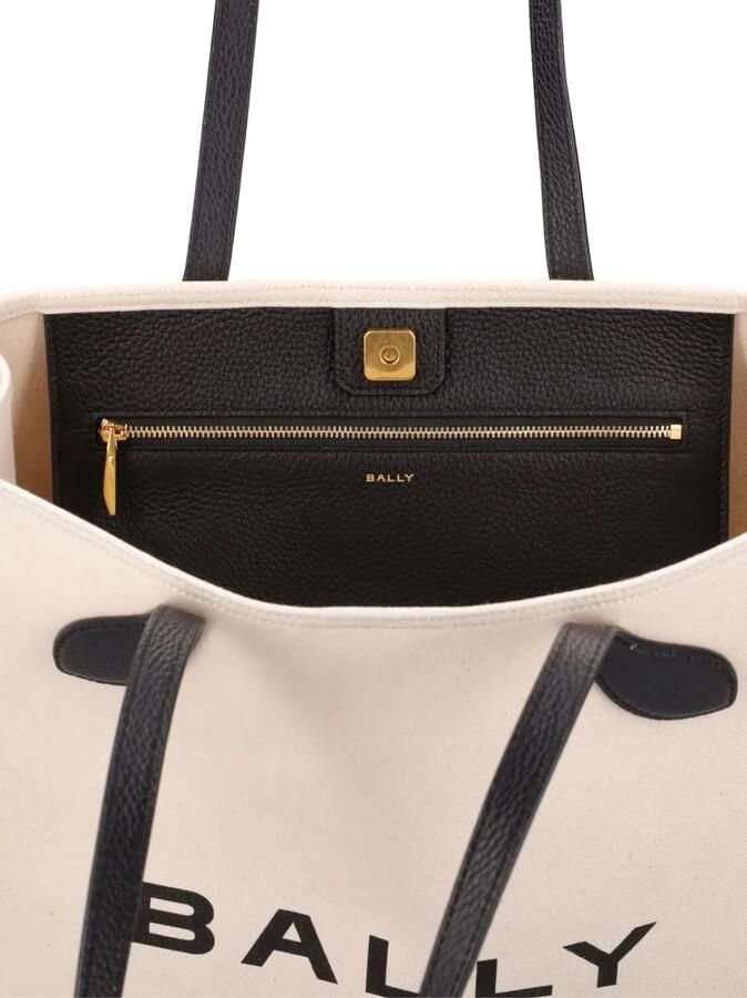 Bally Shoppers & Totes Bar Keep On Logo Tote Bag in beige