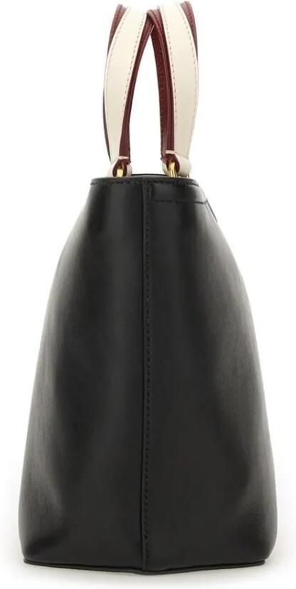 Bally Shoppers & Totes Structured Calfskin Shoulder Bag in zwart
