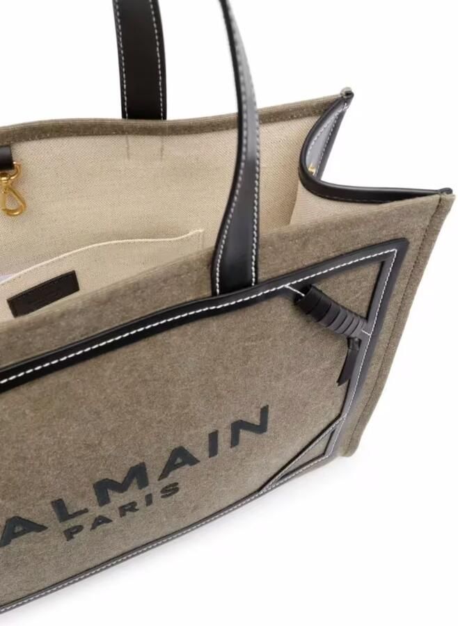 Balmain Shoppers & Totes B-Army Medium Shopper Bag in groen