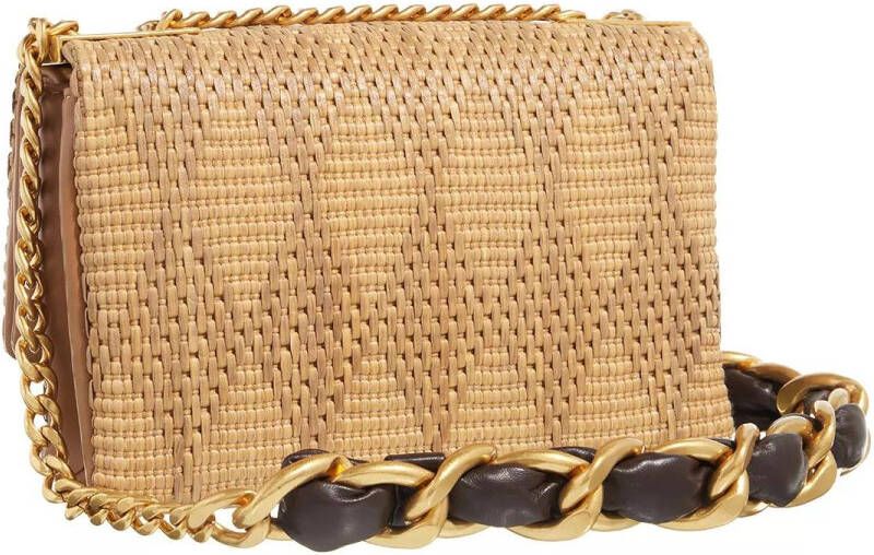 Balmain Crossbody bags 1945 Soft Small Bag In Leather And Raffia in beige
