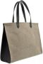 Balmain B-Army 42 canvas tote bag with leather details Green Dames - Thumbnail 1