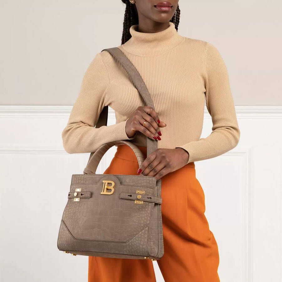 Balmain Totes BBUZZ Top Handle Bag in taupe