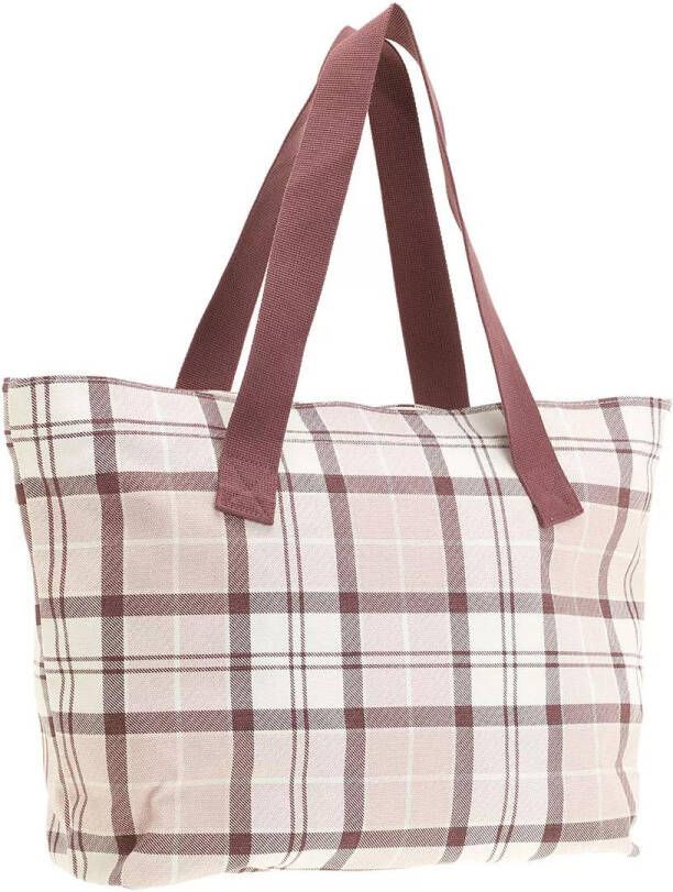 Barbour Printed Shopper bag with handles and zip closure Roze Dames