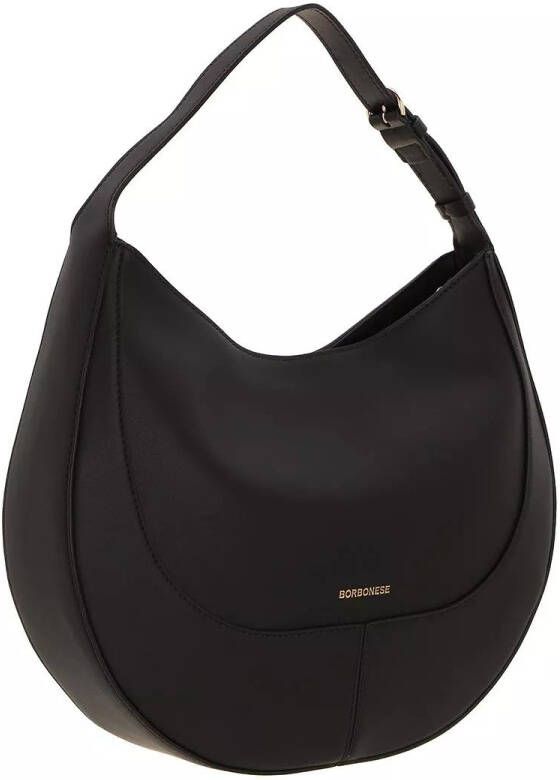 Borbonese Hobo bags Medium Hobo Bag in zwart