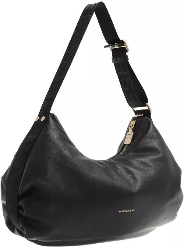 Borbonese Hobo bags Medium Hobo Bag in zwart