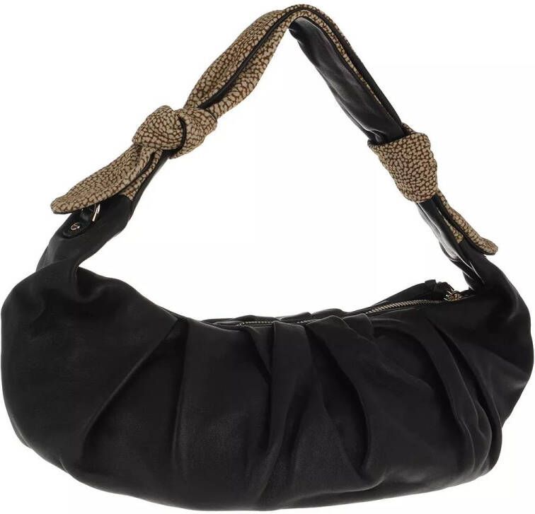 Borbonese Hobo bags Small Duna Hobo Bag in zwart