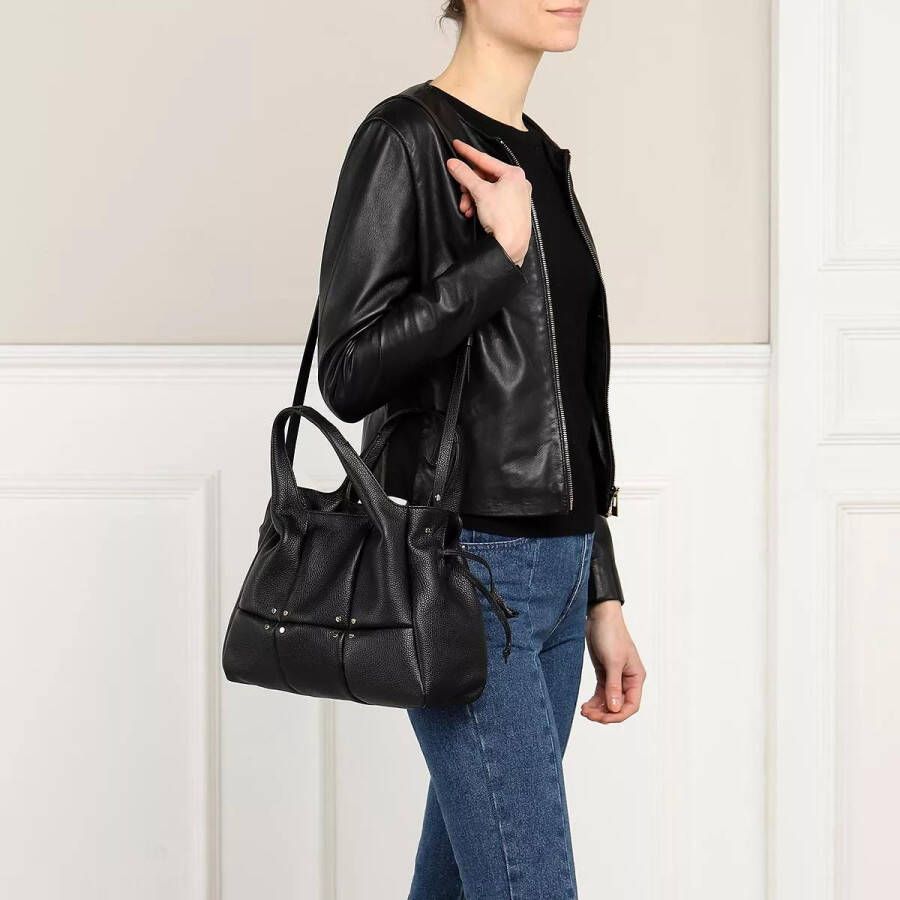 Borbonese Shoppers Medium Savile Bag in zwart