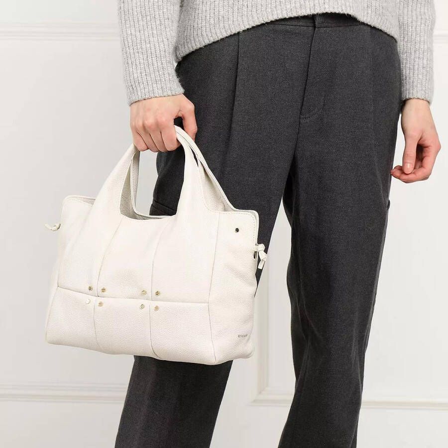Borbonese Shoppers Medium Savile Bag in crème