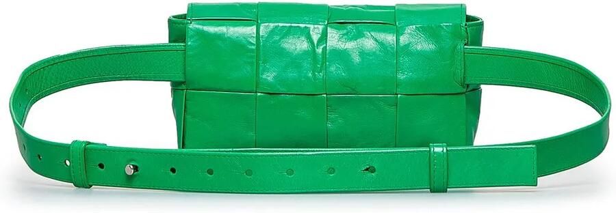 Bottega Veneta Heuptassen 2012-present Mini Nappa Intrecciato Cassette Belt in groen