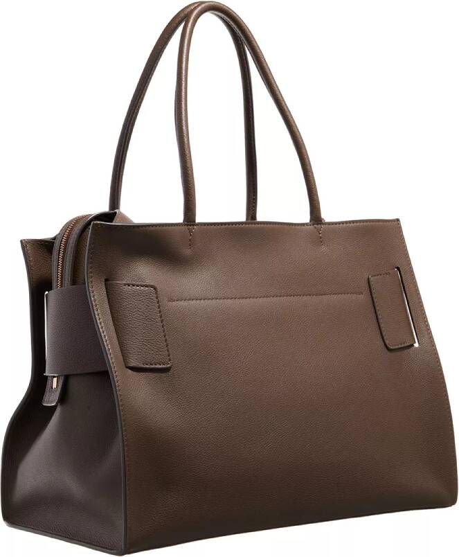 Twin-Set Crossbody bags Textured Grey Bag With Metallic Chain Strap in grijs