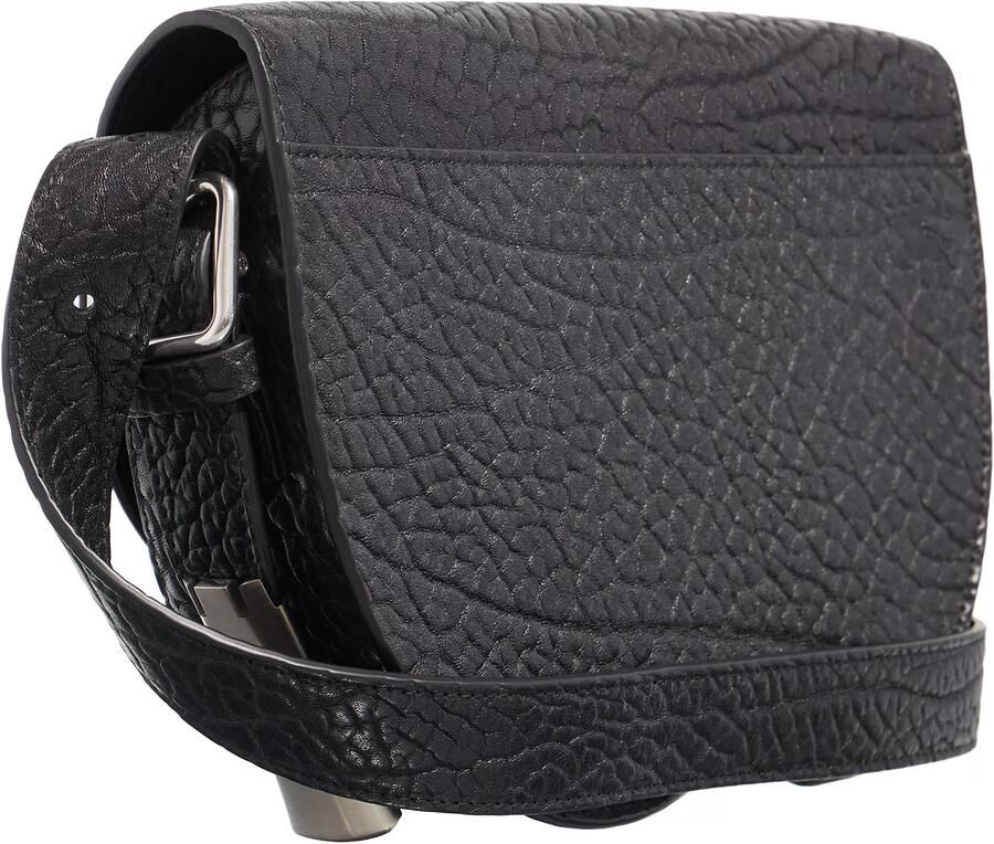 Burberry Zwarte leren schoudertas met ridderontwerp Black Dames