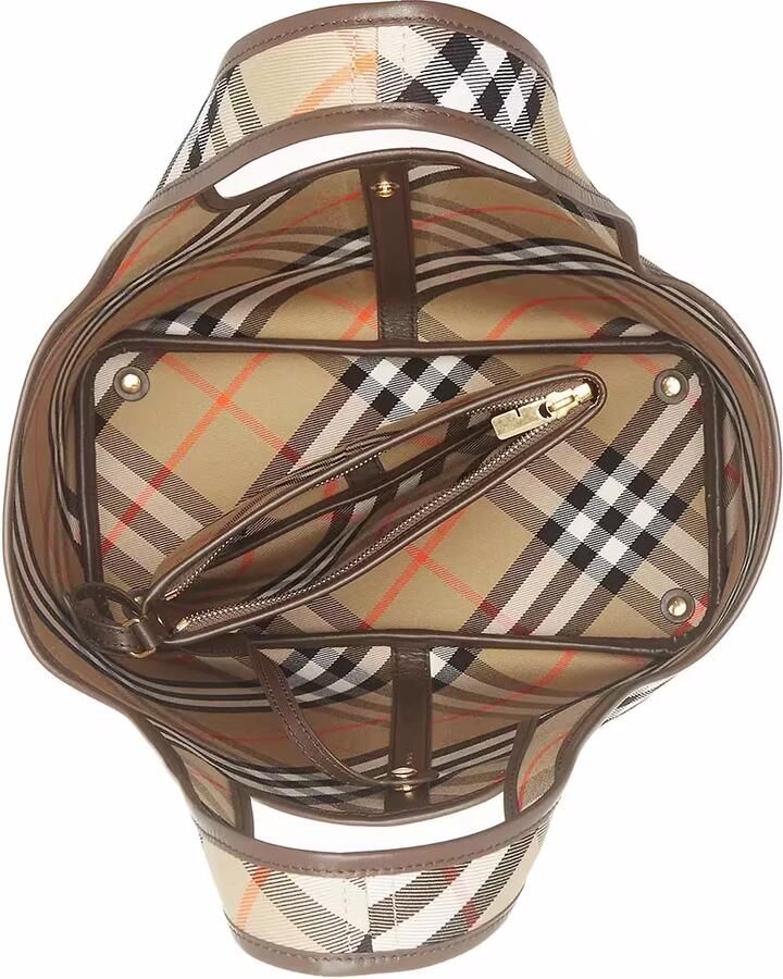 Burberry Schouder Tote Tas met Leren Afwerking en Verwijderbare Pouch Beige Dames - Foto 2