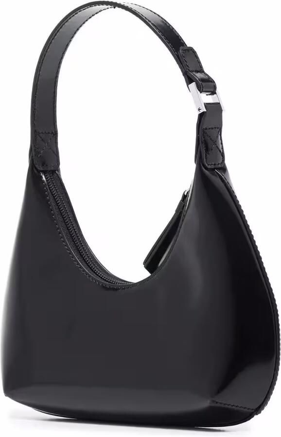 By Far Hobo bags Baby Amber Black Leather Bag in zwart