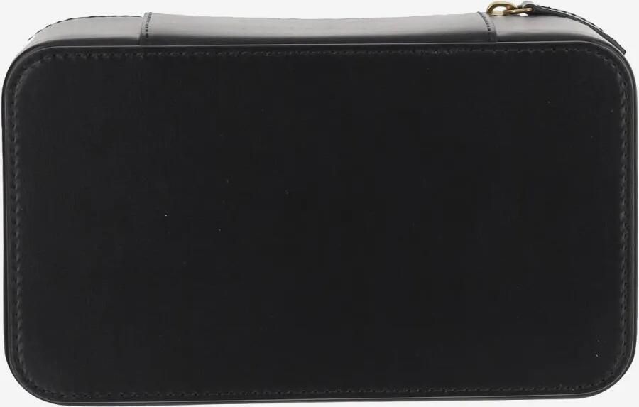 By Malene Birger Clutches Leather Blend Beauty Case Bag With Logo in zwart