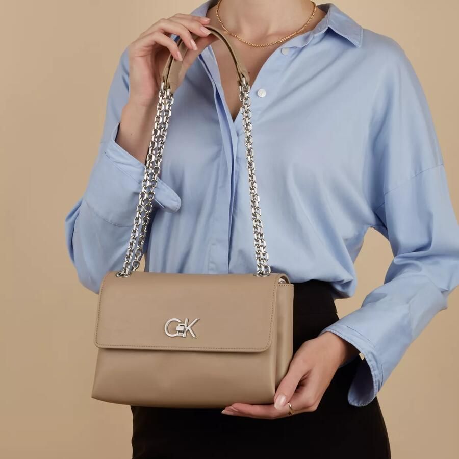 Calvin Klein Dames Schoudertas uit de Lente Zomer Collectie Beige Dames - Foto 3