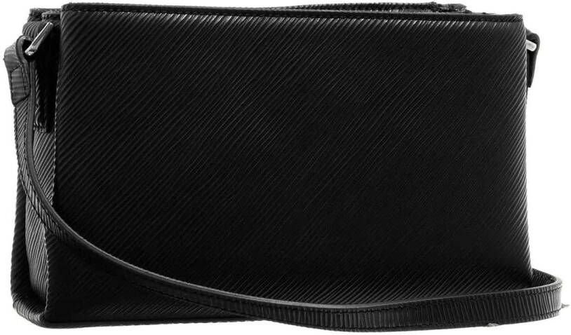 Calvin Klein Eco-Chic Zwarte Schoudertas met Contrasterende Details Black Dames