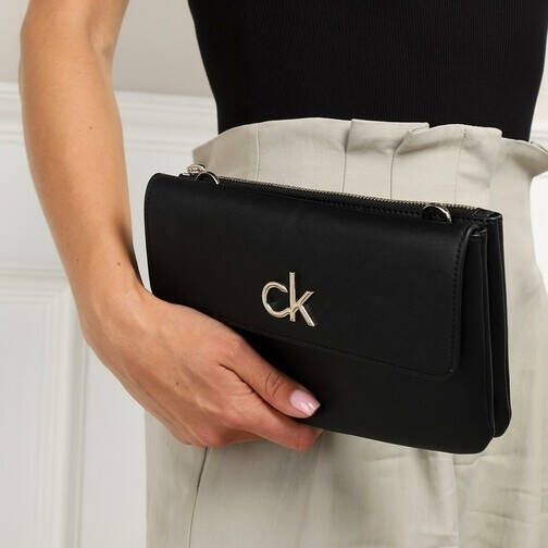 Calvin Klein Crossbody bags Re-Lo Double Comp Crossbody with Flap in black