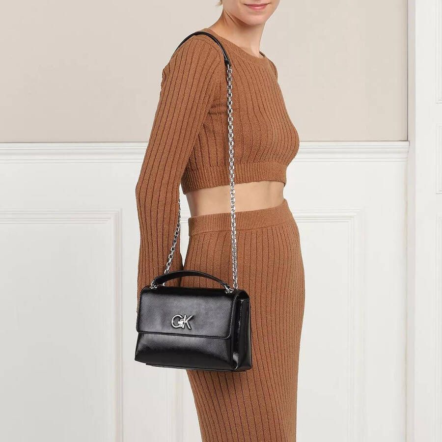 Calvin Klein Shoppers Re-Lock Ew Conv Crossbody Saff in zwart