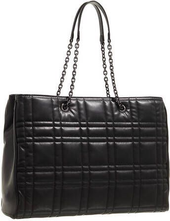 Calvin Klein Totes Re-Lock Quilt Tote W Lpt Cmpt in black
