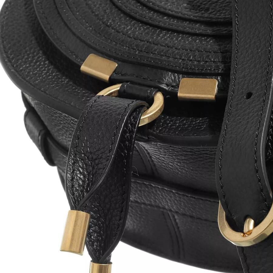 Chloé Zwarte Leren Kleine Marcie Crossbody Tas Black Dames - Foto 2