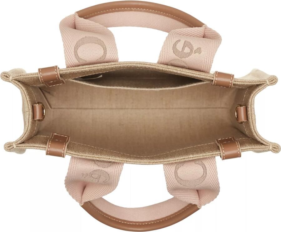 Chloé Beige Canvas Tote Tas met Geborduurd Logoband Beige Dames - Foto 5