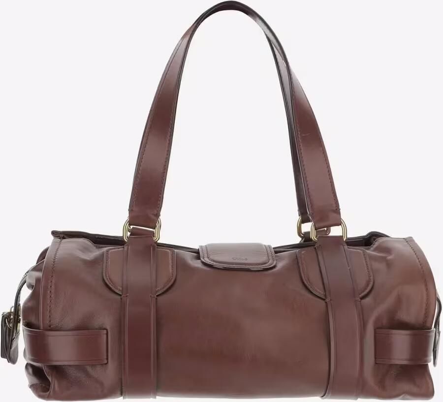 Chloé Handtas van glad leer met bedeltjes Brown Dames
