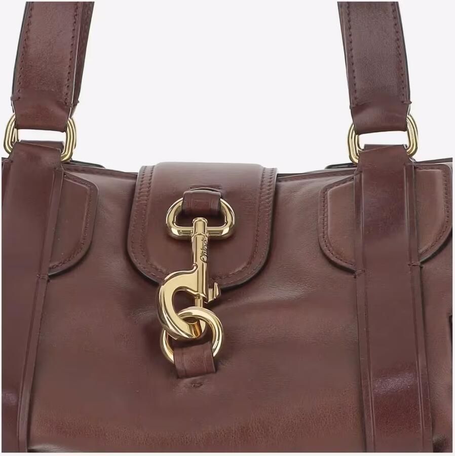 Chloé Handtas van glad leer met bedeltjes Brown Dames - Foto 2