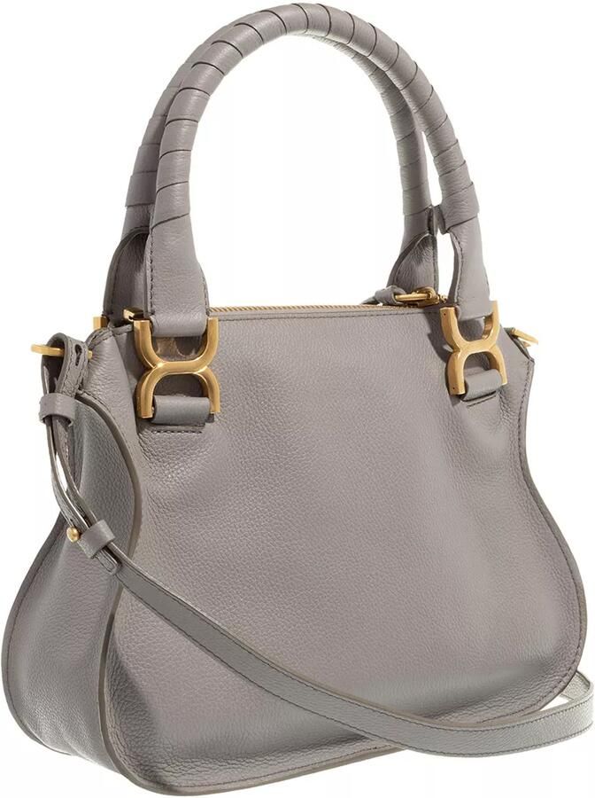 Chloé Kleine Dubbele Draagtas in Cashmere Grey Gray Dames
