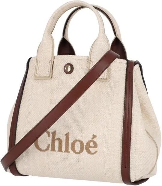 Chloé Shoppers & Totes "Carry" Small Tote Bag Beige in beige