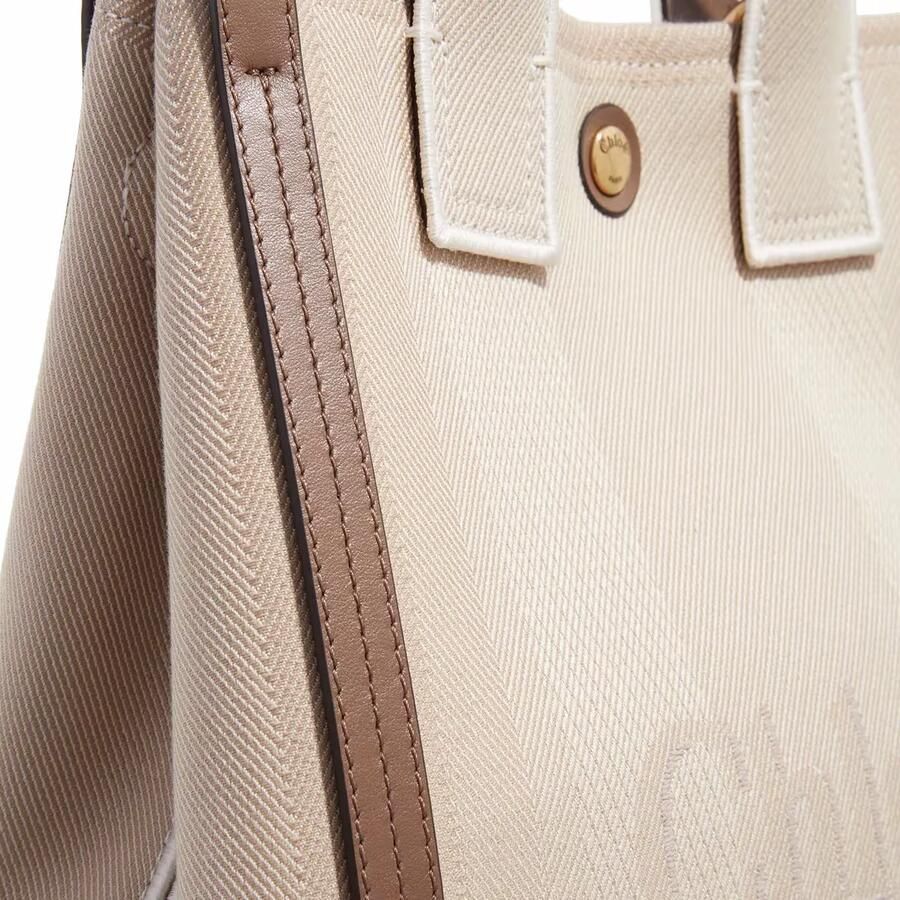 Chloé Beige Schoudertas met Drukknoopsluiting Beige Dames - Foto 2