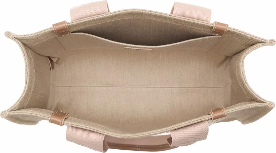 Chloé Canvas Tote Bag met geborduurd logotape Beige Dames - Foto 8