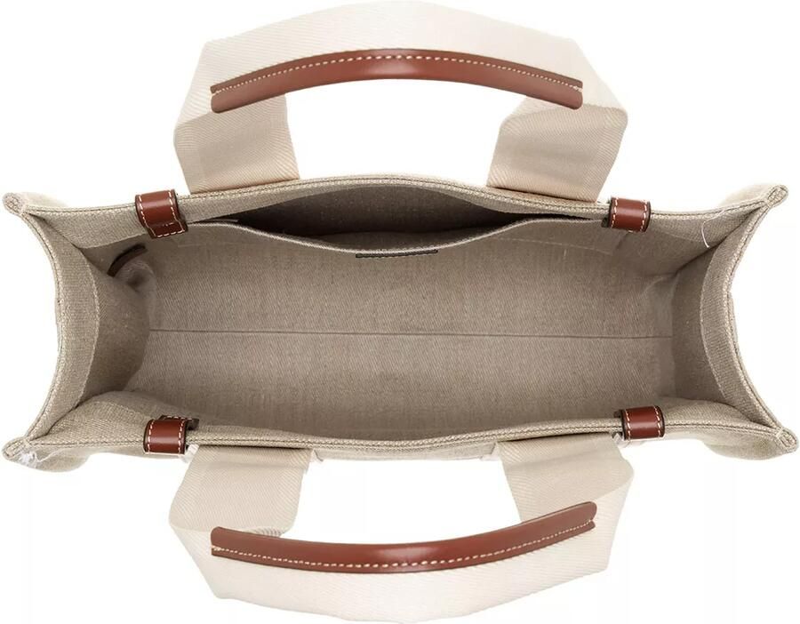 Chloé Iconische Canvas Schoudertas met Leren Afwerking Beige Dames - Foto 3