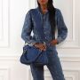 Chloé Crossbody bags Handbag Leather in blauw - Thumbnail 1