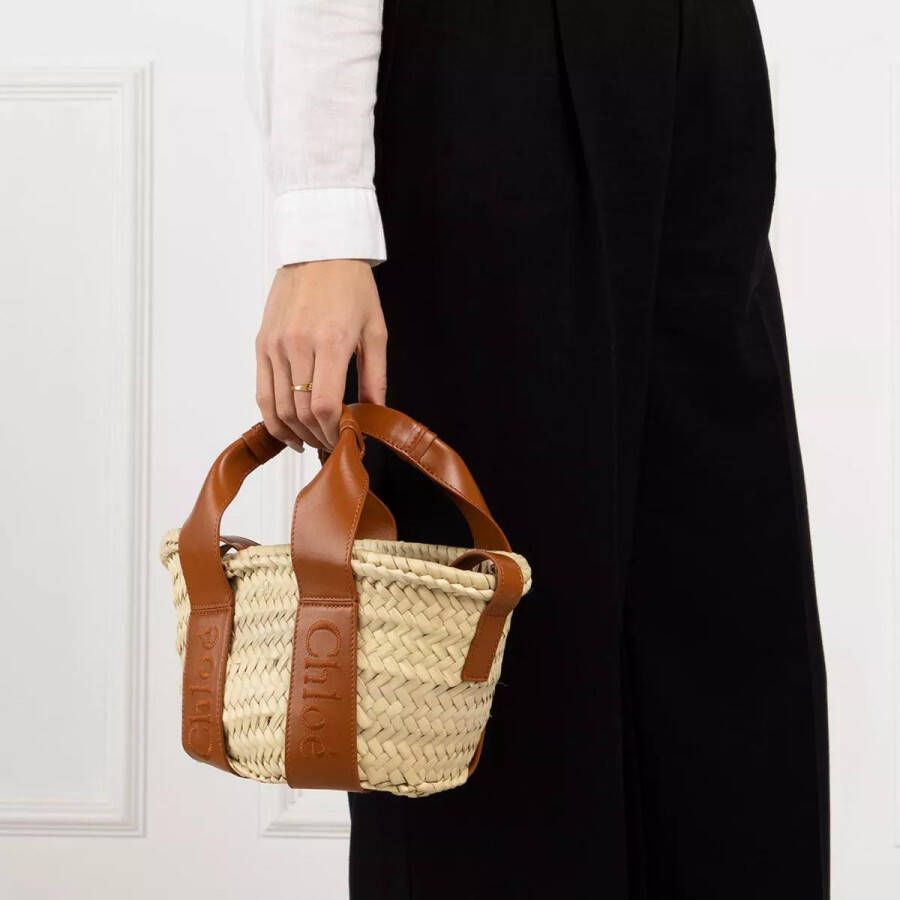 Chloé Shoppers Small Raffia Bag Sense in beige
