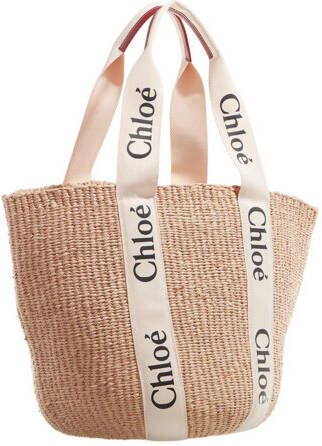 Chloé Shoppers Woody Shoulder Bag in beige