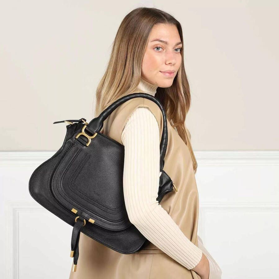 Chloé Shoppers & Totes Marcie Shoulder Bag Large in zwart - Foto 3