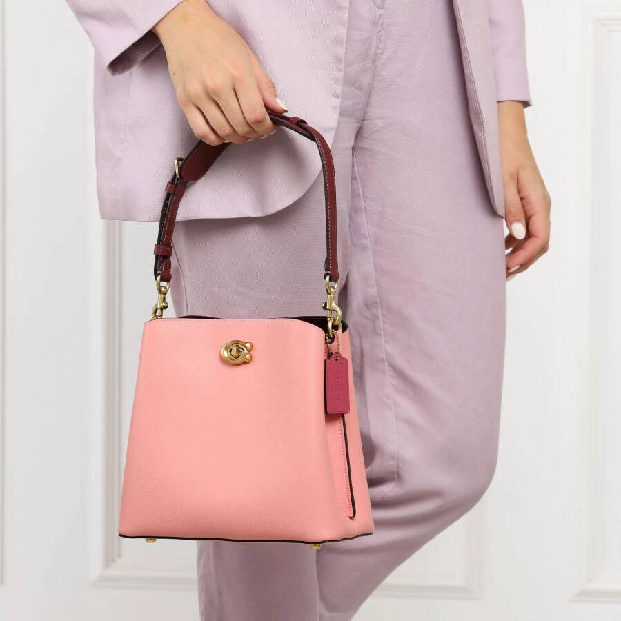 Coach Bucket bags Colorblock Leather Willow Bucket in pink