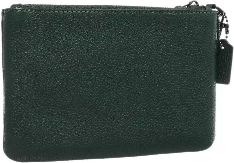 Coach Clutches Polished Pebble Small Wristlet in groen