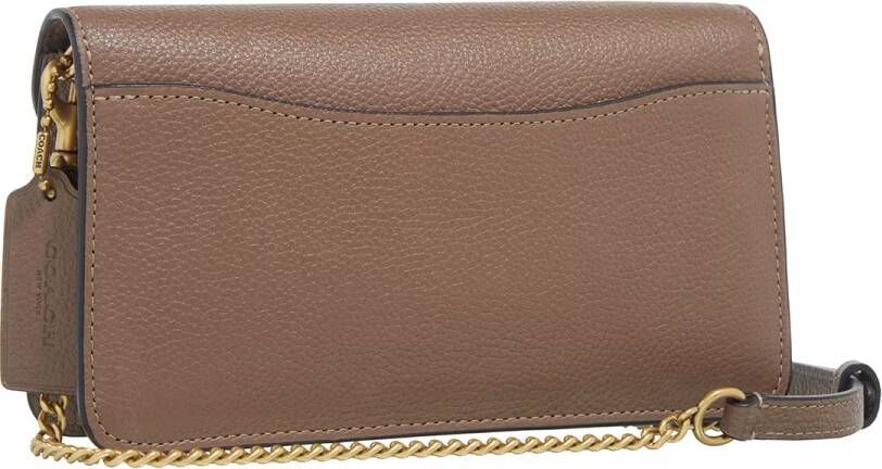 Coach Clutches Polished Pebble Leather Tabby Chain Clutch in bruin