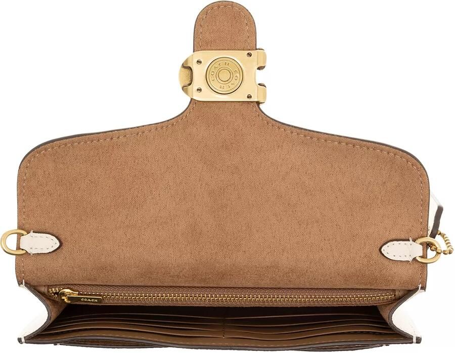Coach Clutches Polished Pebble Leather Tabby Chain Clutch in beige