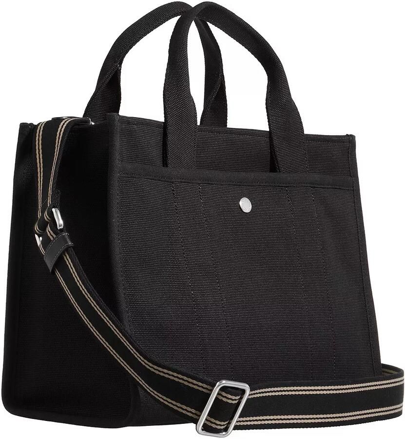 Coach Geborduurd Logo Canvas Cargo Tote Tas Black Dames - Foto 5