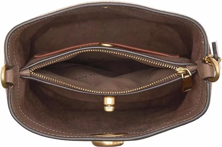 Coach Shoppers Polished Pebble Soft Willow 19 in bruin - Foto 5