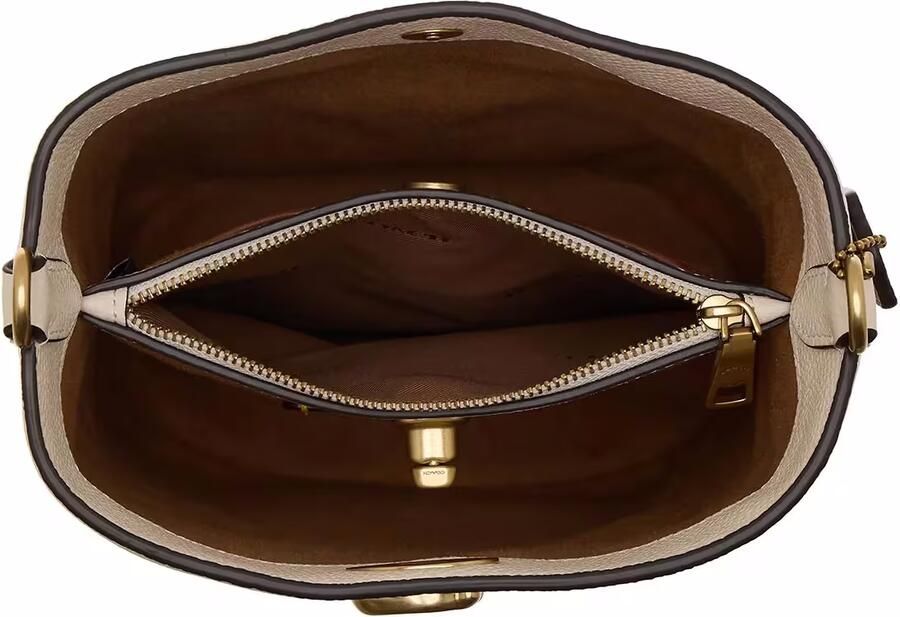 Coach Shoppers Polished Pebble Soft Willow 19 in crème - Foto 6