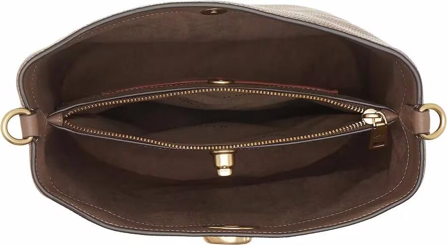 Coach Shoppers Polished Pebble Soft Willow B in bruin - Foto 9