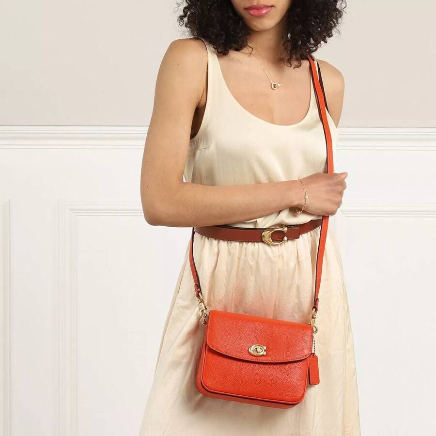 Coach Crossbody bags Polished Pebbled Leather Cassie Crossbody 19 in oranje