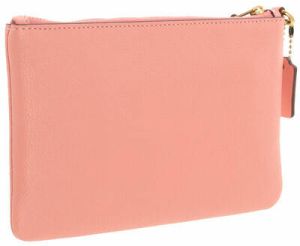 Coach Pochettes Polished Pebble Small Wristlet in pink