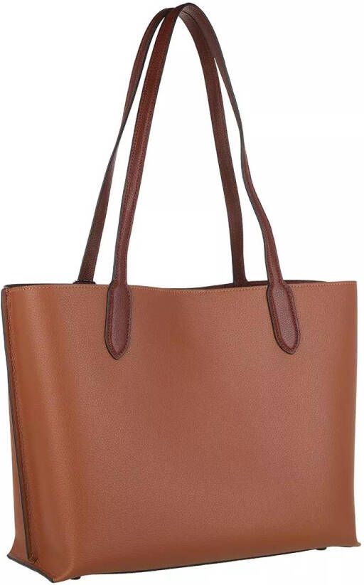 Coach Totes Colorblock Leather With Coated Canvas Signature In bruin