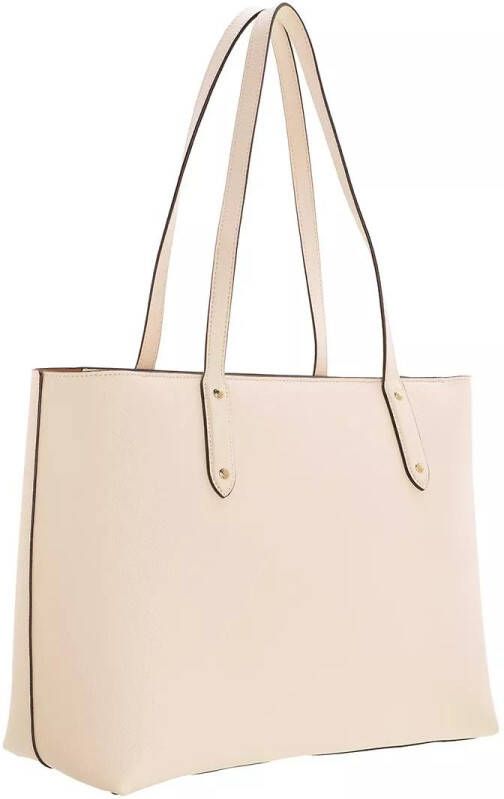 Coach Totes Polished Pebble Leather Central Tote With Zip in wit