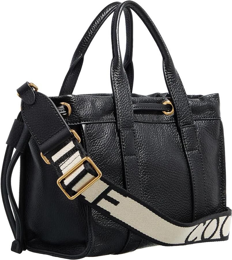 Coccinelle Zwarte leren handtas met magnetische sluiting Black Dames