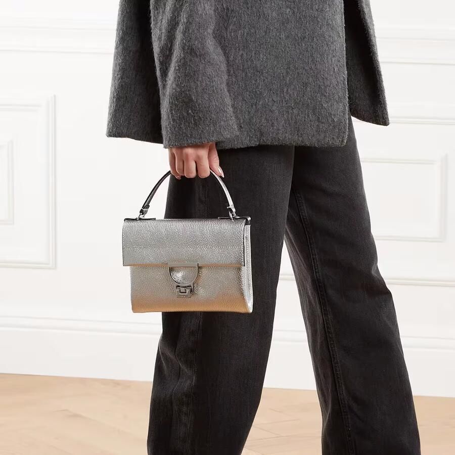 Coccinelle Zilver Metallic Mini Tas Chic Stijl Gray Dames - Foto 2